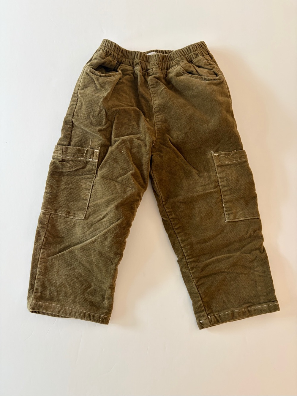 Zara Kids Olive Cargo Joggers Size 3T Back To School Casual Pull On